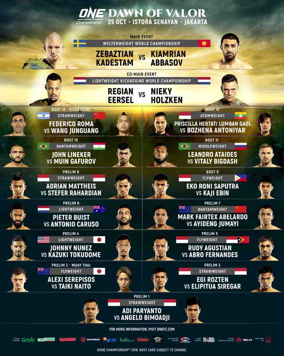 ONE Championship- Dawn of Valor Full Fight Card