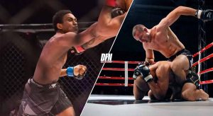 Brian Hooi vs Davy Gallon tijdens Bellator Parijs