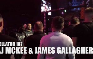 McKee & Gallagher at Bellator 187 Entrance