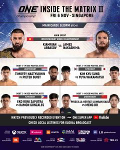 ONE - Inside The Matrix II Full Fight Card
