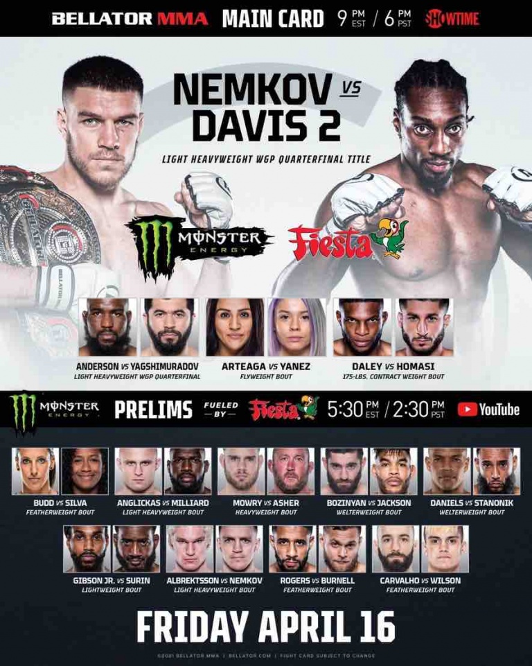 Bellator 257: Nemkov vs. Davis 2 - Dutch Fight Network