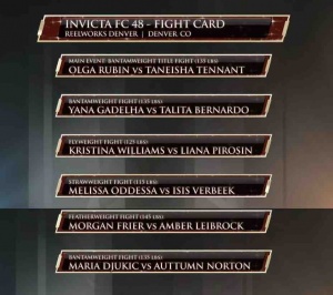 Invicta FC 48 - Fight Card