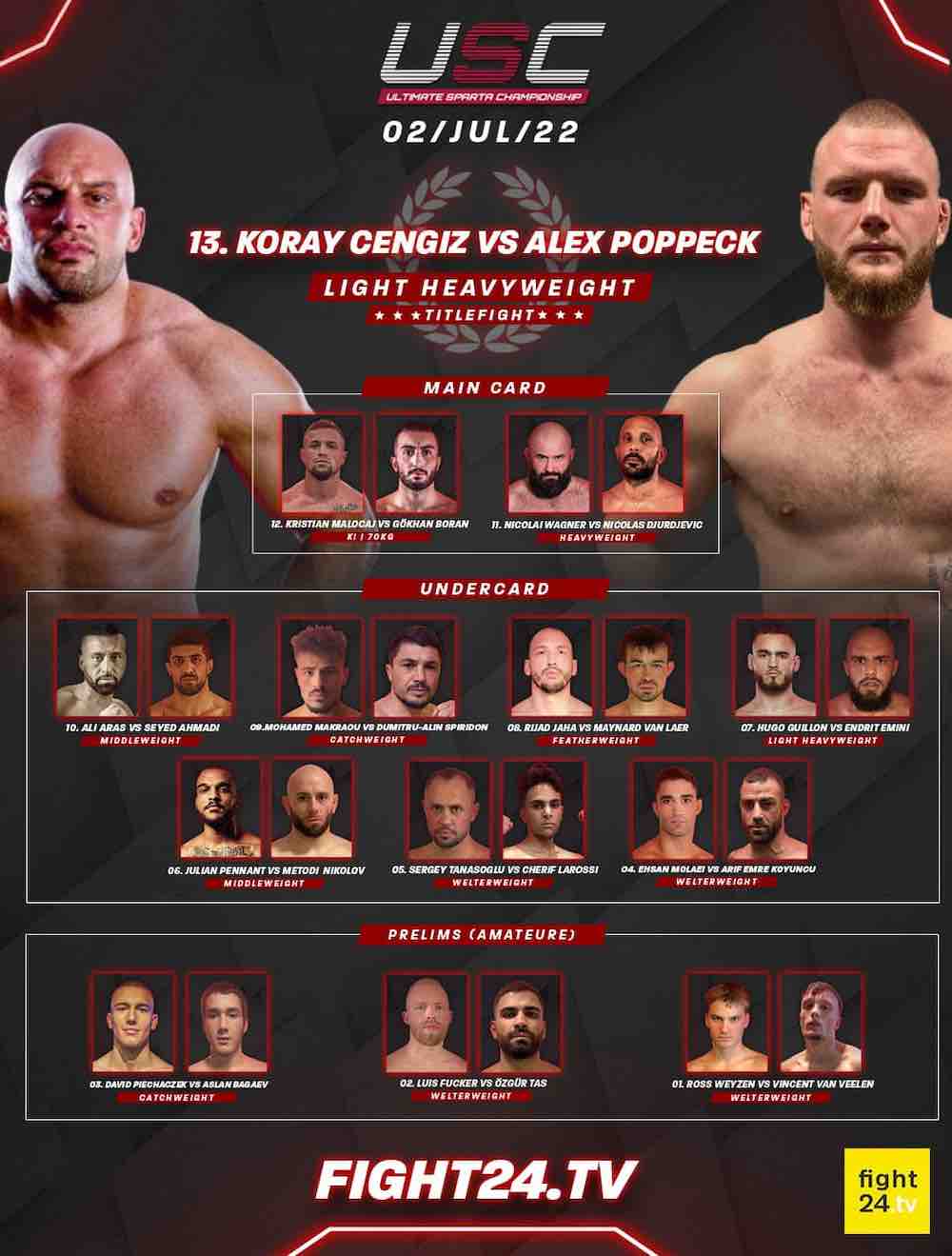 Ultimate Sparta Championship Full Fight Card