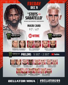 Bellator 289- Stots vs Sabatello Fight Card
