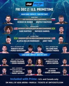 ONE on Prime Video 5- De Ridder vs Malykhin Poster
