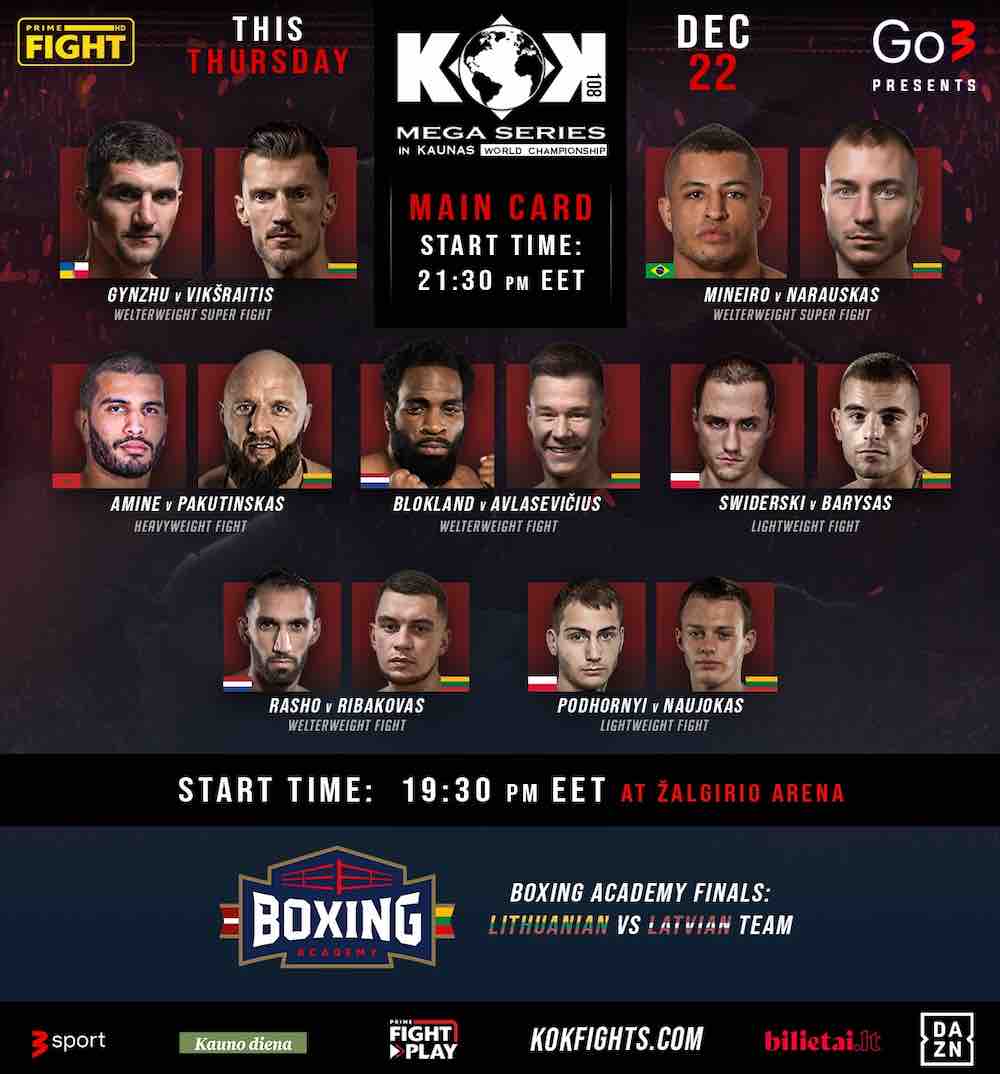 KOK Dynamite Full Fight Card