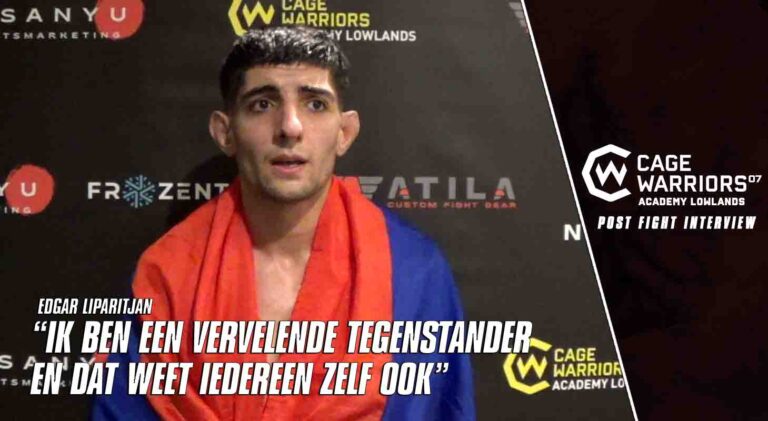 Edgar Liparitjan wint via walk-off KO bij CWA Lowlands 7